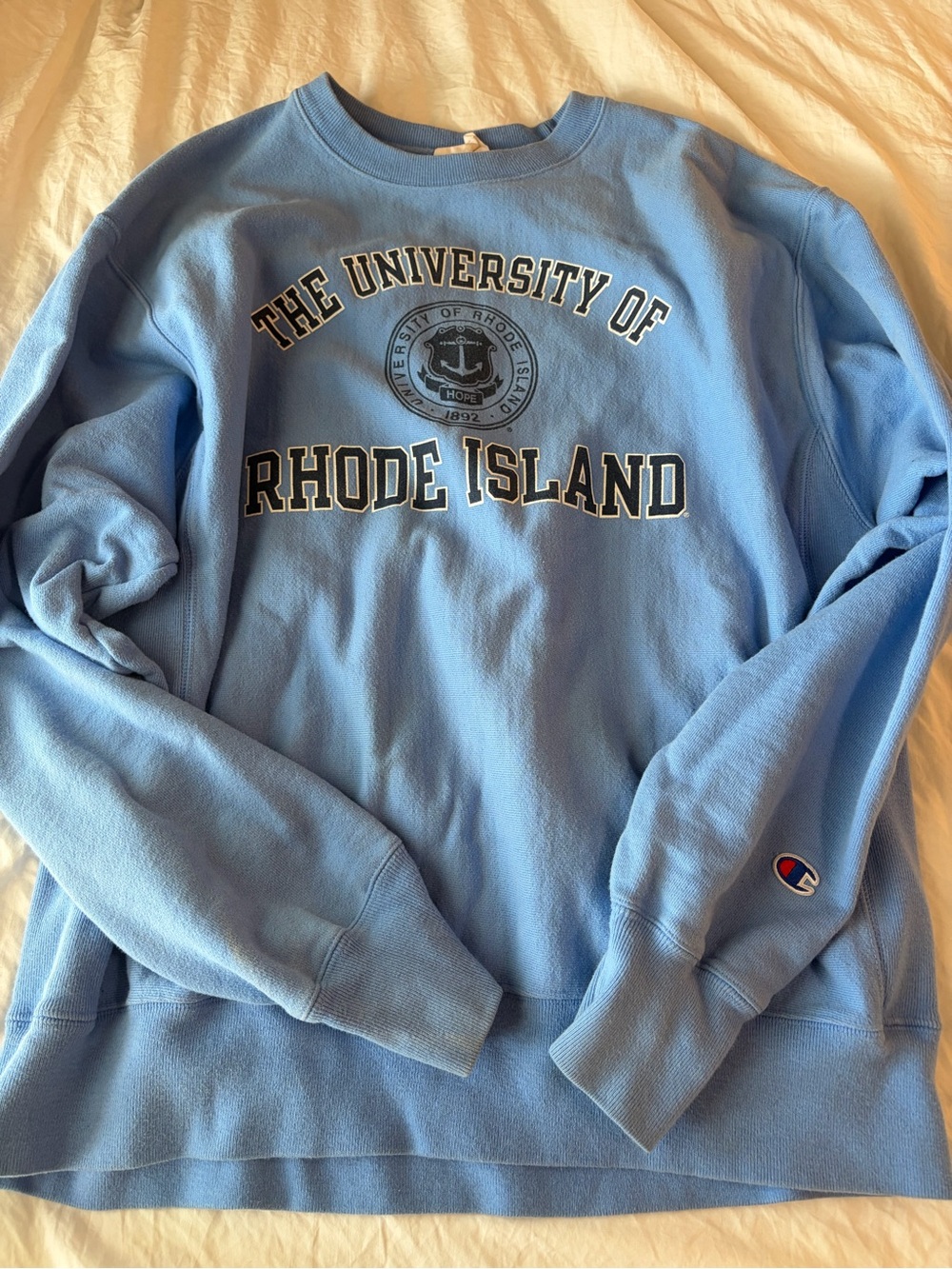 Champion Light Blue University of Rhode Island Crewneck Sweatshirt